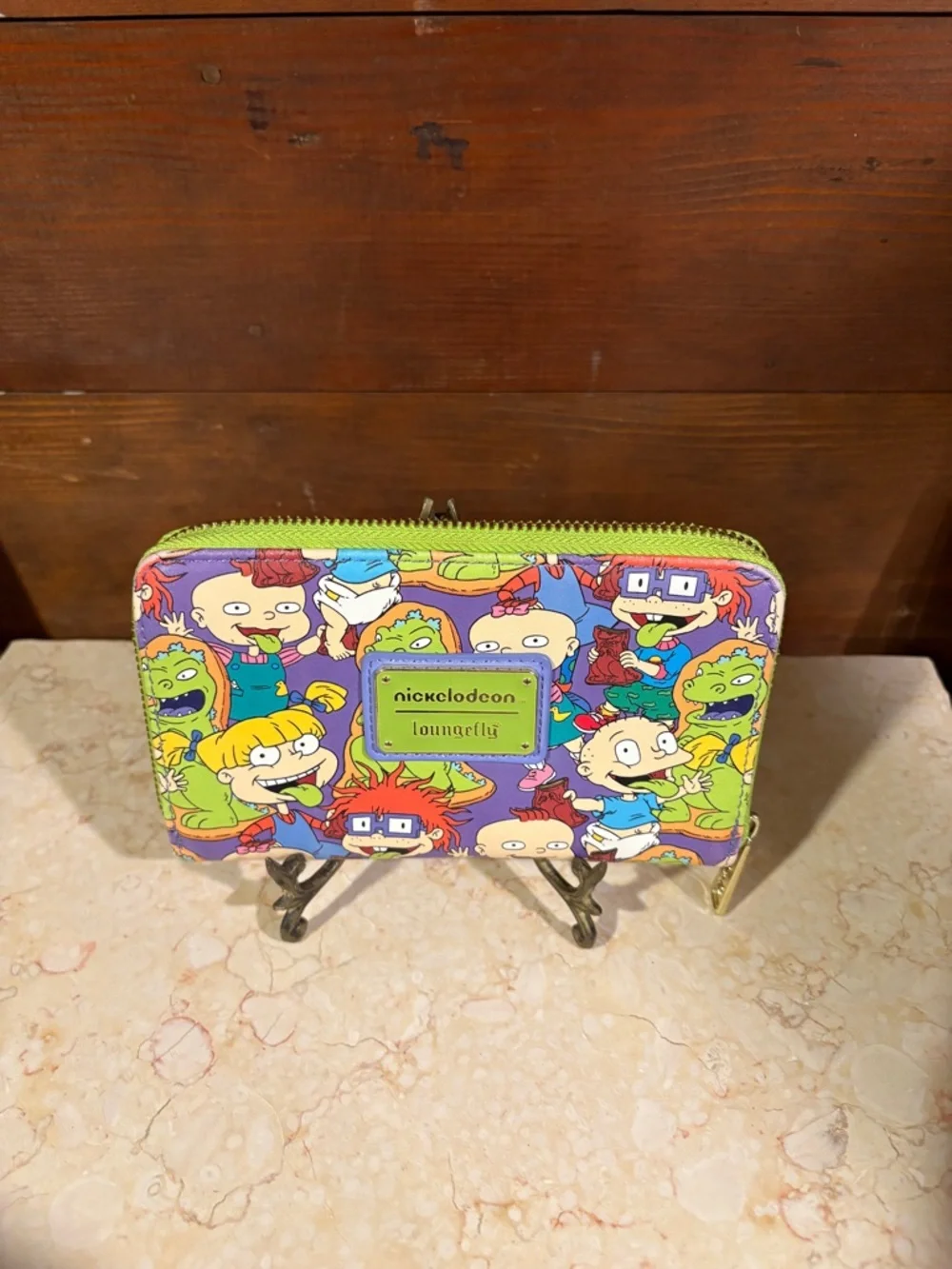 Loungefly x Nickelodeon RUGRATS Reptar Bar Allover Print Zip Around Wallet